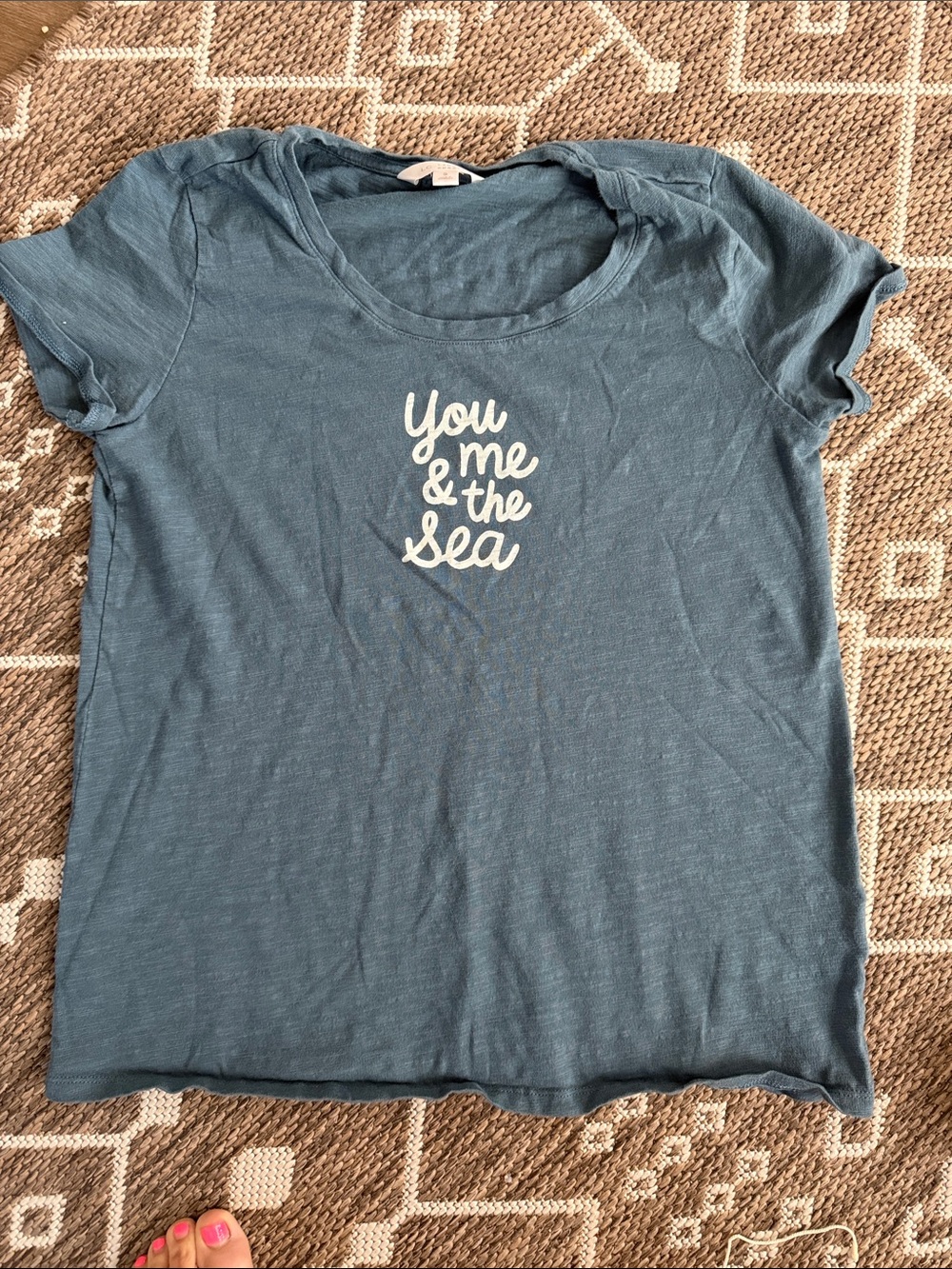 LC Lauren Conrad Blue Graphic 'You & Me & The Sea' Tee